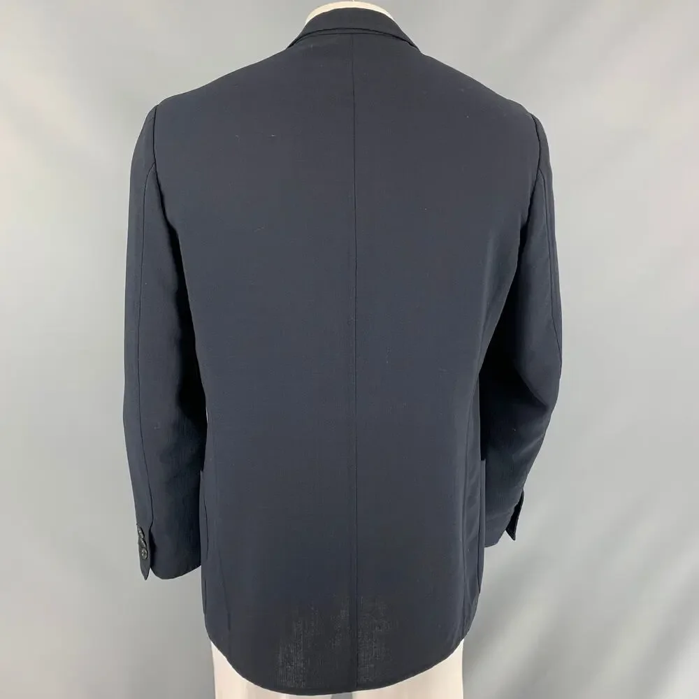 ERMENEGILDO ZEGNA Size 44 Navy Solid Single breasted Sport Coat